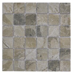 Azulejo de mosaico de cerámica de piedra natural mirada beige arena marrón estructura azulejo backsplash MOS16-AISO89