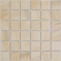 Azulejo de mosaico de cerámica aspecto de piedra natural beige estructura baño azulejo backsplash MOS16-AISO98