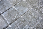 Muestra de mano mosaico azulejo aspecto piedra natural gris oscuro estructura azulejo backsplash cocina MOS16-0208_m