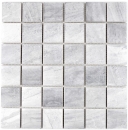 Azulejo de mosaico de cerámica de piedra natural mirada estructura travertino gris azulejo backsplash MOS16-0211