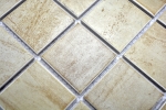 Muestra de mano mosaico azulejo piedra natural mirada estructura travertino beige amarillo pared azulejo MOS16-1202_m