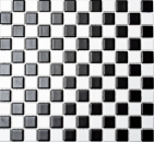 Mosaico de cerámica tablero de ajedrez negro blanco mate mosaico azulejo backsplash MOS18-0305