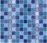 Mosaico de cerámica azul verde turquesa brillante mosaico azulejo backsplash MOS18-0408