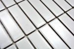 Muestra de mano mosaico azulejo cerámica varillas blanco mate bañera revestimiento MOS24-0111_m