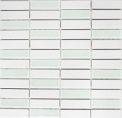 Stick mosaico azulejo cerámica blanco menta mate vidrio bañera revestimiento MOS24-ST325