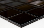 Muestra de mano mosaico azulejo cerámica negro brillante azulejo backsplash cocina splashback MOS16B-0301_m