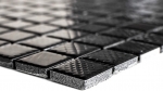 Muestrario de mano azulejo mosaico BLACK GLOSSY STRUCTURE Revestimiento de cocina MOS18-CG123_m
