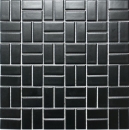 Mosaico de cerámica molino de viento negro mate azulejo de la pared azulejo del baño MOS24-CWM08BM_f