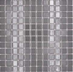 Mosaico de cerámica de metal gris antracita gris oscuro pared de la ducha brillante MOS18D-0204