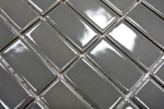 Muestra de mano mosaico azulejo cerámica metal gris varillas metal brillante MOS24B-0204_m