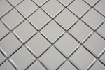 Muestra de mano mosaico azulejo SLUDGE SILK GREY GLOSSY azulejo backsplash cerámica BAÑO MOS18D-2401_m