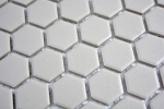 Muestra de mano mosaico azulejo cerámica hexágono gris claro sin esmaltar mosaico pared cocina splashback MOS11A-0202-R10_m