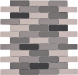 Mosaico de azulejos de cerámica de color beige claro gris ladrillo de la pared sin esmaltar antideslizante plato de ducha azulejo del suelo - MOS26-0206-R10