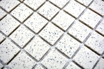 Muestra de mano azulejo mosaico cerámica crema blanco moteado sin esmaltar plato de ducha azulejo de suelo MOS18-0103-R10_m