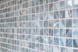 Muestra de mano azulejo mosaico concha azul gris azulejo de pared azulejo de baño MOS150-SM2582_m