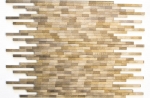 Panel trasero mosaico aluminio compuesto marrón aluminio ladrillo cepillado Color Oscuro MOS49-L103D_f