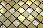 Muestra de mano mosaico azulejo aluminio translúcido aluminio vidrio mosaico Crystal oro MOS49-A307_m