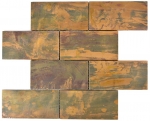 Mosaico de cobre azulejo Subway marrón cocina splashback azulejo MOS49-1508
