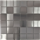 Acero inoxidable azulejo de mosaico de plata cepillado mate azulejo backsplash pared de la cocina MOS129-48D