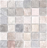 Cuarcita piedra natural mosaico azulejo beige gris pared piso ducha cocina splashback azulejo backsplash - MOS36-0204