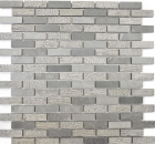 Mosaico de mármol de piedra natural gris cemento gris antracita ladrillo mirada talla azulejo backsplash cocina - MOS40-B49