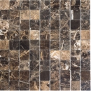 Mosaico de mármol piedra natural marrón oscuro mezcla pulido brillante backsplash cocina - MOS42-1306