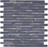 Mosaico de mármol de piedra natural gris antracita ladrillo compuesto salpicaduras de azulejos backsplash pared de la cocina - MOS40-0125
