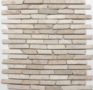 Mosaico de mármol de piedra natural de color beige claro ladrillo compuesto splashback pared azulejos backsplash - MOS40-0105