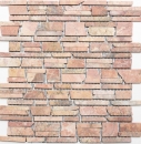 Mosaico de mármol de piedra natural de ladrillo rojo mosaico Rossoverona ladrillo azulejo de bonos backsplash paneles de pared - MOS40-0220