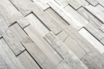 Muestra de mano mosaico azulejo mármol piedra natural Ladrillo Splitface rayas gris MOS40-3D20_m