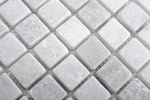 Muestra de mano mosaico azulejo mármol piedra natural blanco Ibiza Antique Marble MOS40-42023_m