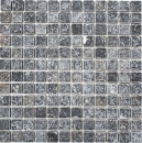 Mármol azulejo de mosaico de piedra natural nero negro antracita gris oscuro backsplash - MOS36-0306-A