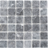 Mosaico de mármol piedra natural negro Nero Antique Marble MOS36-0404_f