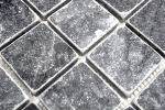 Muestra de mano mosaico azulejo mármol piedra natural negro Nero Antique Marble MOS36-0404_m