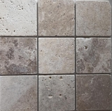 Azulejo Travertino piedra natural Chiaro beige crema azulejo de piedra natural aspecto antiguo plato de ducha pared de ducha cocina azulejo - MOSF-45-46079