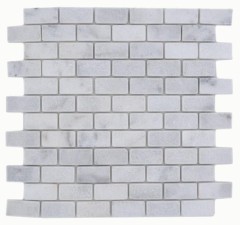 Mármol mosaico de azulejos de piedra natural de ladrillo de la pared de bonos Ibiza blanco gris claro azulejo backsplash cocina - MOSSopo-46692