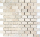 Travertino mosaico azulejos terraza pared suelo piedra natural beige crema ladrillo ladrillo mirada plato de ducha azulejos backsplash baño - MOS43-46234