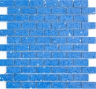 Mosaico de azulejos de cuarzo compuesto de piedra artificial Ladrillo Artificial azul MOS46-ASMB5