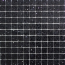 Mosaico de azulejos de cuarzo compuesto de piedra artificial Artificial negro MOS46-ASM22