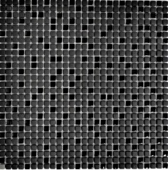 Mosaico de vidrio Revestimiento de pared sostenible Reciclaje Esmalte negro antracita mate MOS140-01B