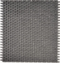 Mosaico de vidrio Revestimiento de pared sostenible Azulejo Reciclaje Ladrillo Esmalte gris-marrón mate MOS140-B25G