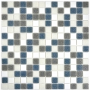 Mosaico de vidrio mosaico azulejos blanco gris antracita ducha splashback azulejo backsplash MOS210-P001625