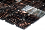 Muestra de mano mosaico azulejo vidrio oro seda gris oscuro pared azulejo baño azulejo ducha splashback azulejo espejo MOS54-0108_m