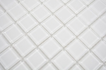 Muestra de mano mosaico azulejo Mosaico de vidrio translúcido Cristal super blanco BAÑO WC Cocina PARED MOS63-0101_m