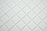 Muestra de mano mosaico azulejo Mosaico de vidrio translúcido Cristal blanco BAÑO WC Cocina PARED MOS63-0102_m