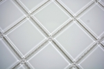 Muestra de mano mosaico azulejo Mosaico de vidrio translúcido Cristal super blanco BAÑO WC Cocina PARED MOS69-0101_m