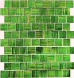 Mosaico de vidrio mosaico azulejos espejo esmerilado vidrio oro amarillo verde claro mate esmerilado MOS68-CF43