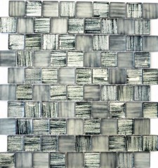 Mosaico mosaico de vidrio Cristal esmerilado vidrio negro claro mate esmerilado MOS78-CF81