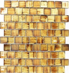 Mosaico de azulejos de vidrio mosaico Cristal esmerilado vidrio marrón claro mate esmerilado MOS78-CF85