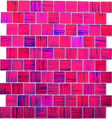 Mosaico de azulejos de vidrio mosaico Cristal esmerilado vidrio rosa claro mate esmerilado MOS78-CF87